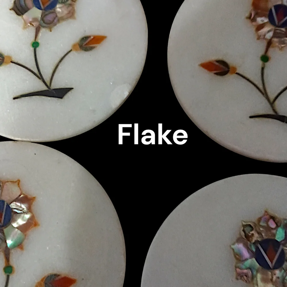 Pietra Dura Gemstone Marble Coasters Inlaid Floral Lapis Abalone‎ Semi Precious